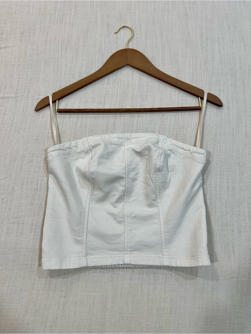 Aerie Cream Strapless Bustier Crop Top - Women